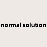 normal solution是什么意思