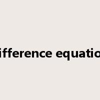 difference equation是什么意思