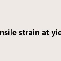 tensile strain at yield是什么意思