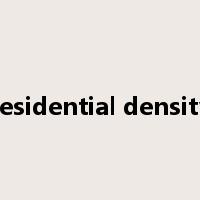 residential density是什么意思