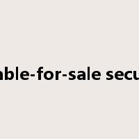 available-for-sale securities是什么意思