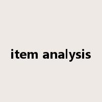 item analysis是什么意思