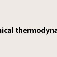 chemical thermodynamics是什么意思