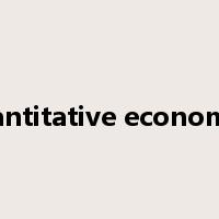 quantitative economics是什么意思