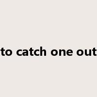 to catch one out是什么意思