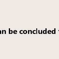 It can be concluded that是什么意思