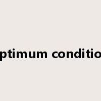 optimum condition是什么意思