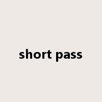short pass是什么意思