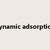 dynamic adsorption是什么意思