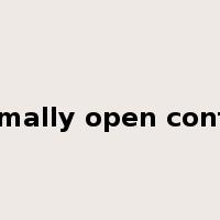 normally open contact是什么意思