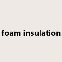 foam insulation是什么意思