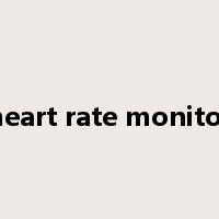 heart rate monitor是什么意思
