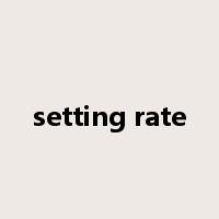setting rate是什么意思