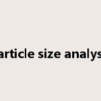 particle size analysis是什么意思