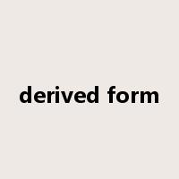 derived form是什么意思