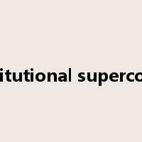 constitutional supercooling是什么意思