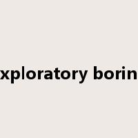 exploratory boring是什么意思
