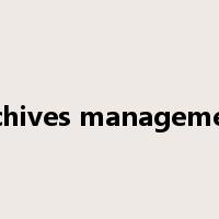 archives management是什么意思