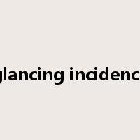 glancing incidence是什么意思
