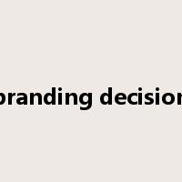 branding decision是什么意思