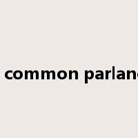 in common parlance是什么意思