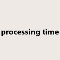 processing time是什么意思