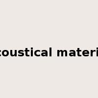 acoustical material是什么意思