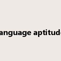 language aptitude是什么意思