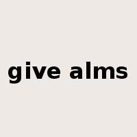 give alms是什么意思