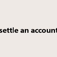 settle an account是什么意思