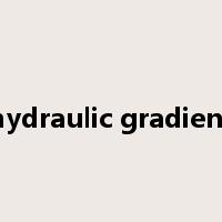 hydraulic gradient是什么意思