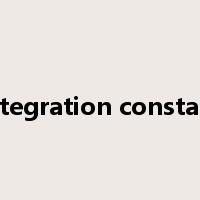 integration constant是什么意思