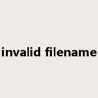 invalid filename是什么意思