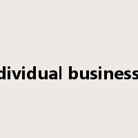 individual businesses是什么意思
