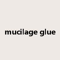 mucilage glue是什么意思