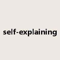 self-explaining是什么意思