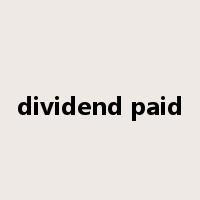 dividend paid是什么意思