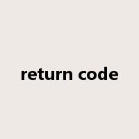 return code是什么意思