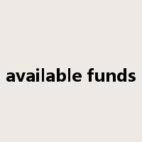 available funds是什么意思