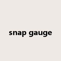 snap gauge是什么意思