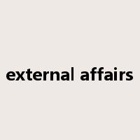 external affairs是什么意思