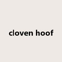 cloven hoof是什么意思