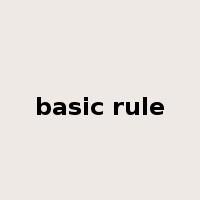 basic rule是什么意思