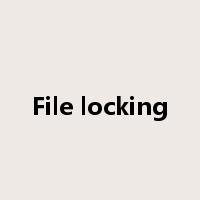 File locking是什么意思