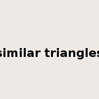 similar triangles是什么意思