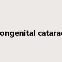 Congenital cataract是什么意思