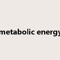 metabolic energy是什么意思