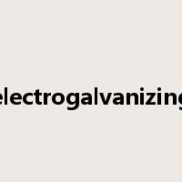 electrogalvanizing是什么意思