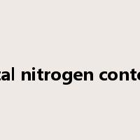 total nitrogen content是什么意思
