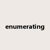 enumerating是什么意思